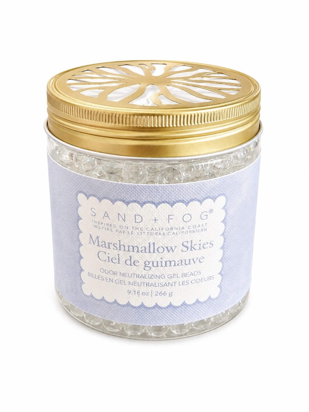 Sand + Fog Marshmallow Skies Odor Neutralizing Gel Beads – Gold Lid